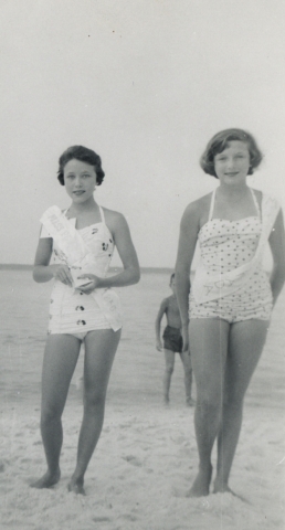 Judy Yarbrough & Sheila Phillips - 4th of July Picnic at Armstrong Park (8th Grade - 1956)
