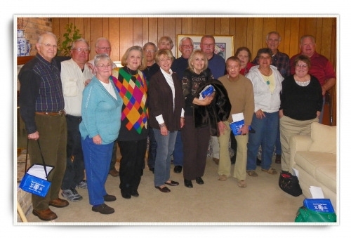 Reunion Committee Meeting, February 11, 2010.  Back Row (Left to Right):  George Keith, Wendell Newcomb, Golan Buck, Arnold Seligman, Janie Horne Sanchez, Don Kilpatrick, Buddy Bridges, Mary Moffett Hufford, Art Hufford, Jim King.  Front Row (Left to Righ