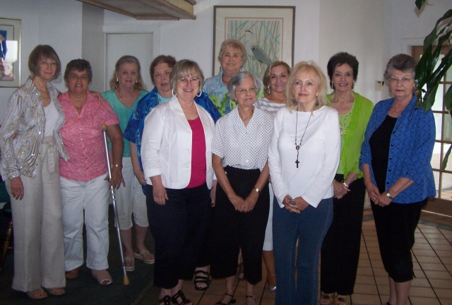 May 2010: l to r -  Mary Catherine Nolan, Lelice Davis Newcomb, Judy Jernigan, Mary Moffett Hufford, Carol Sue Weaver Wolters, Janie Horne Sanchez, Carolyn Reeves Woitas, Ruby Waid King, Barbara Litchfield Moon, Diane Darville Donaldson, Phyllis Bennett S