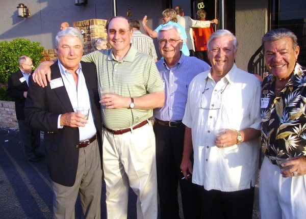 L to R:  Bert Hartley, Artie McGraw 61, Terry Busbee, Jim Bachus, Joe Labrato