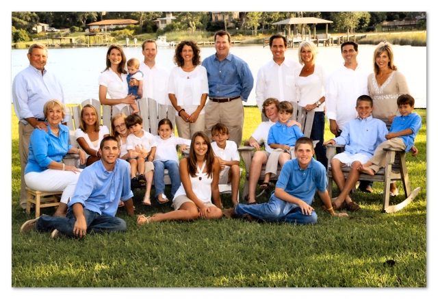 Family of Wade Sims & Lynda Zirkelbach Sims.  July 2008.  Four children with spouses and thirteen grandchildren.