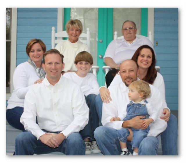 P. J. and Sheila Phillips Smith and family.  November 2009.